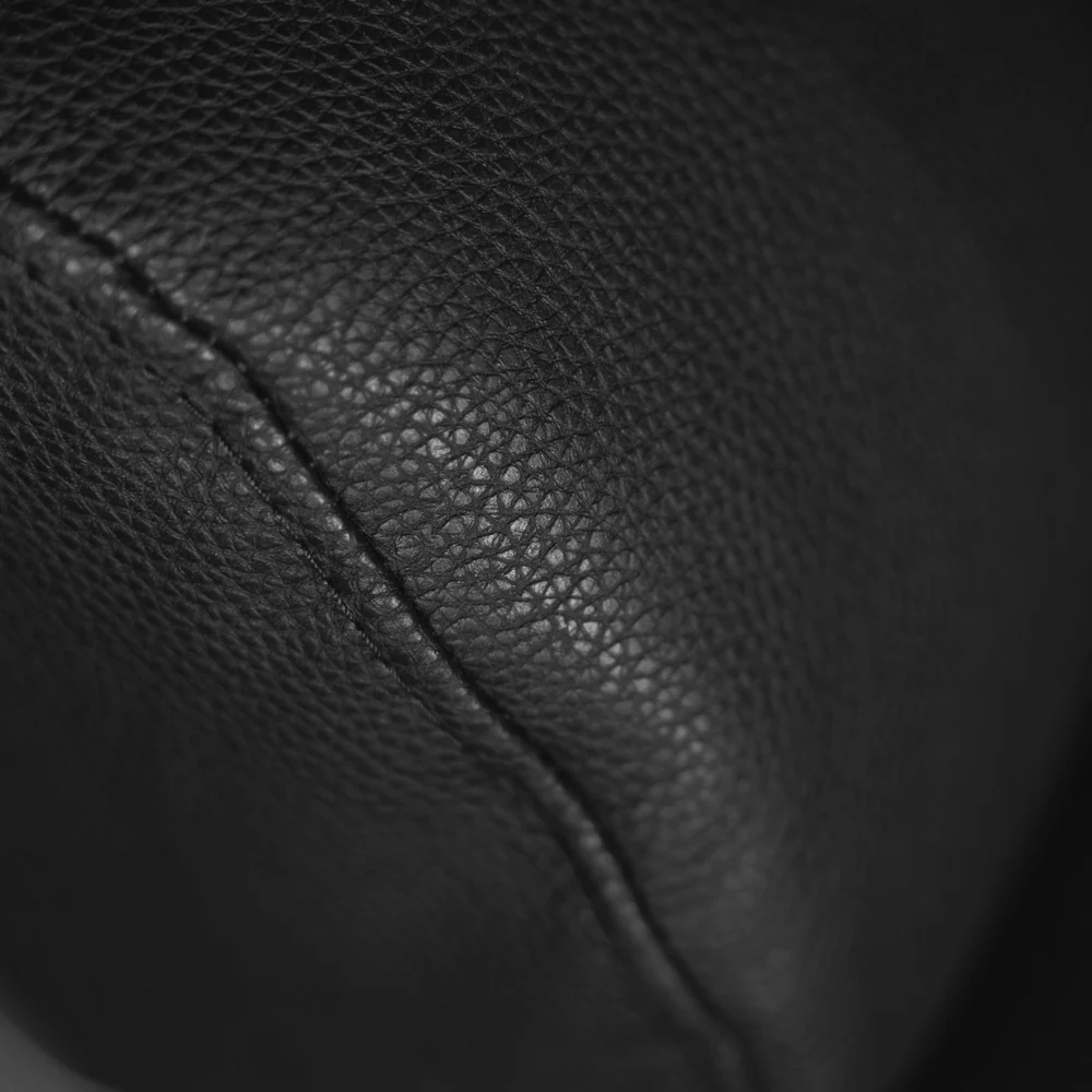 Fauteuil  en cuir végane noir - Barry - Image 4