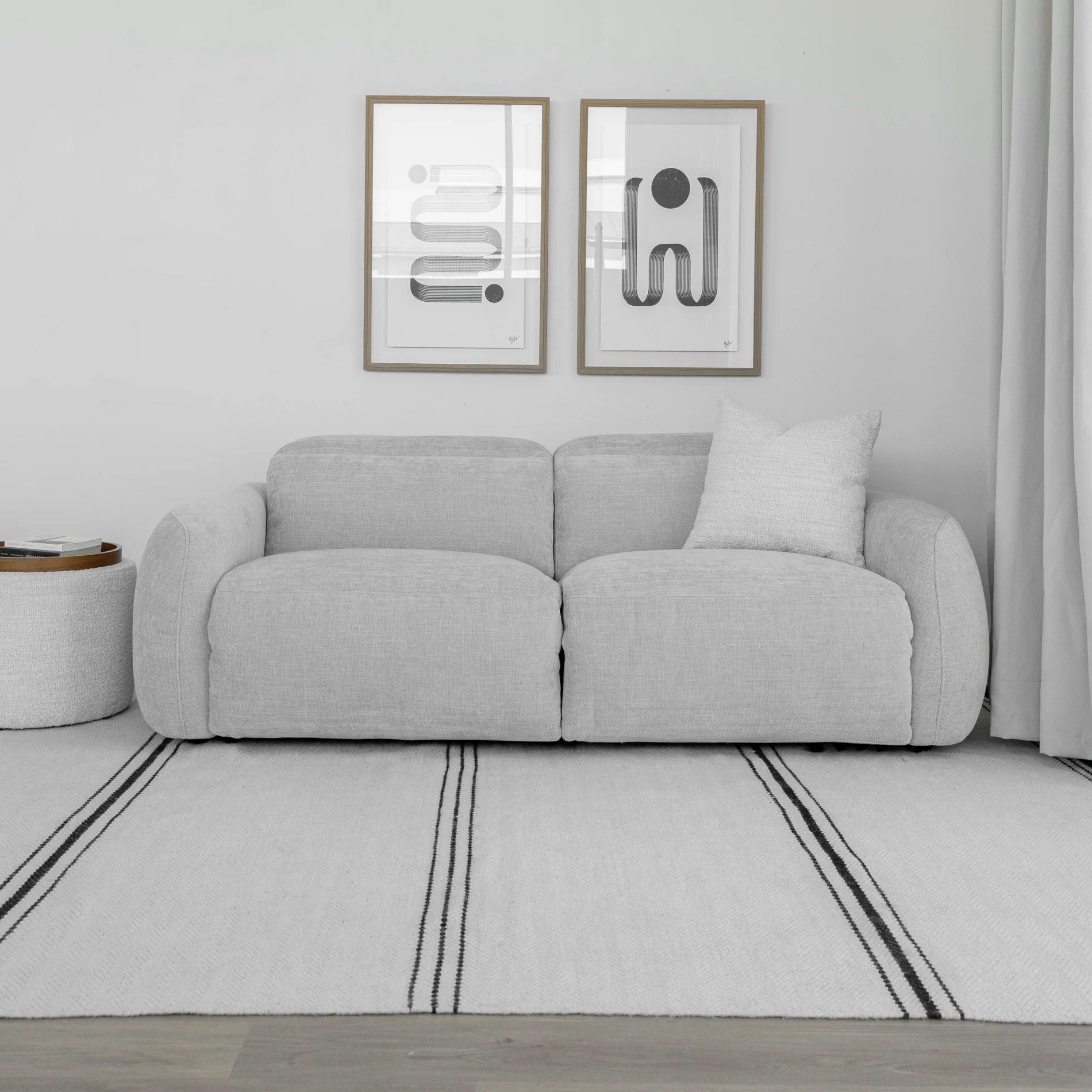 Sectionnel inclinable en tissu duvet d'oie - Austin - Image 21