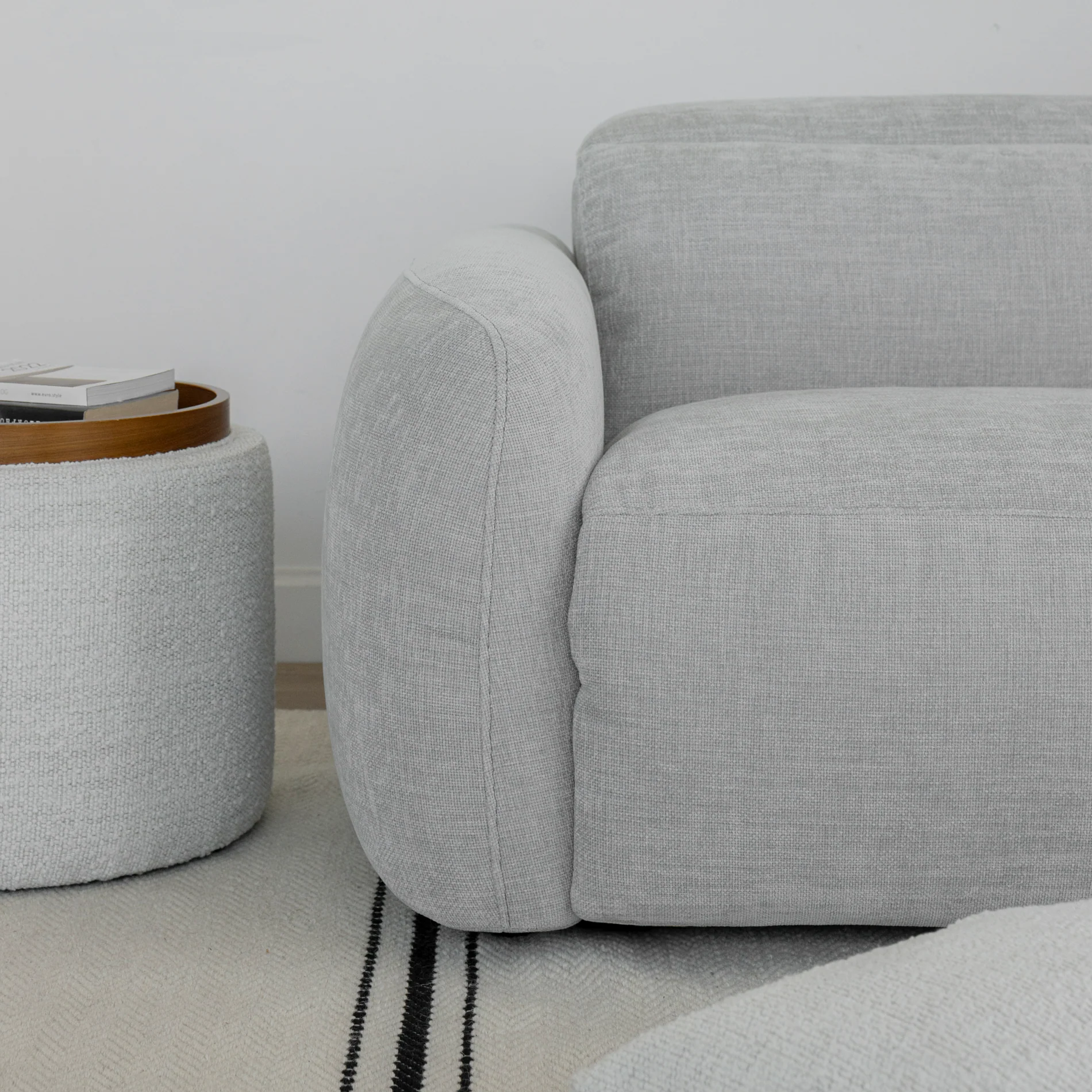 Sectionnel inclinable en tissu duvet d'oie - Austin - Image 24