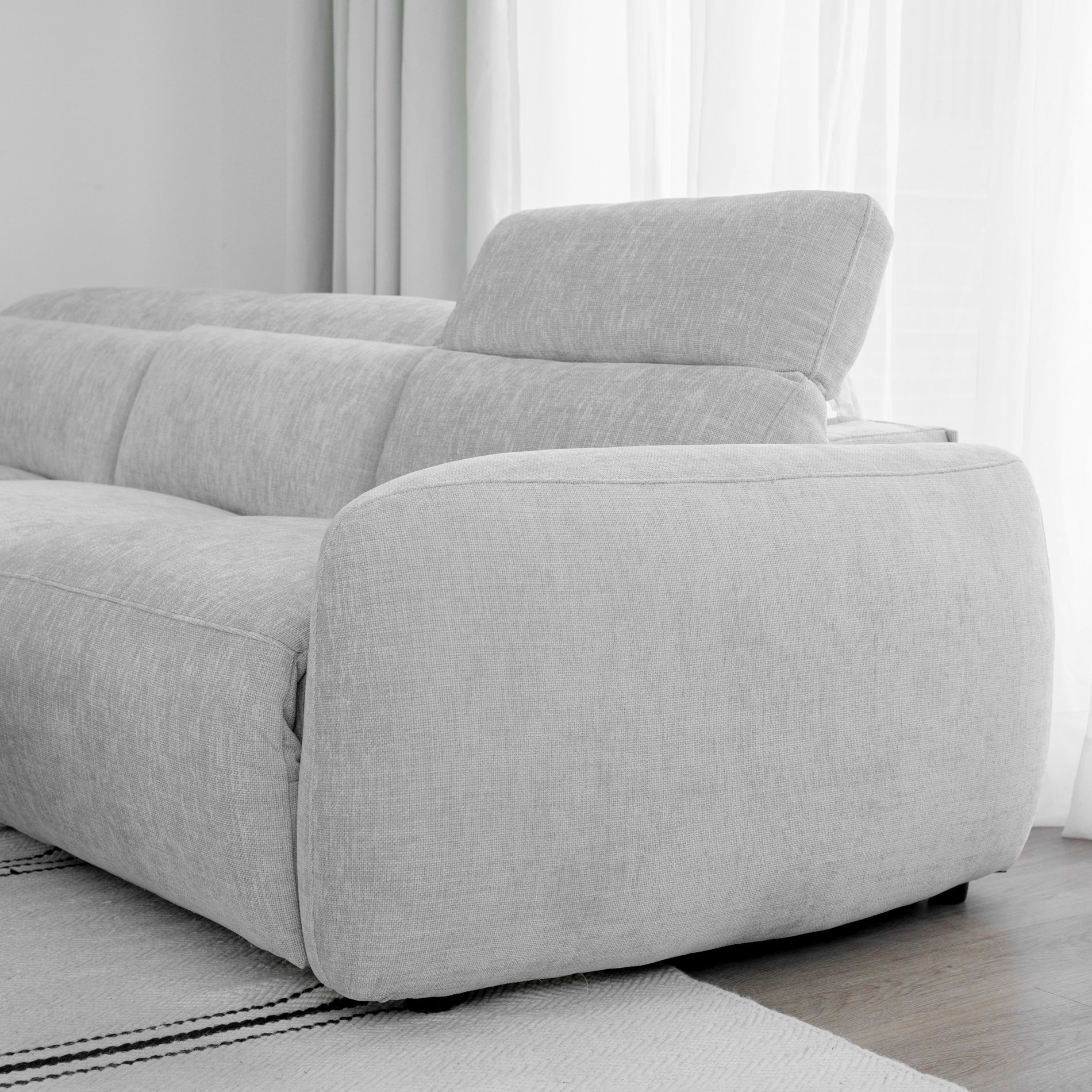 Sectionnel inclinable en tissu duvet d'oie - Austin - Image 9