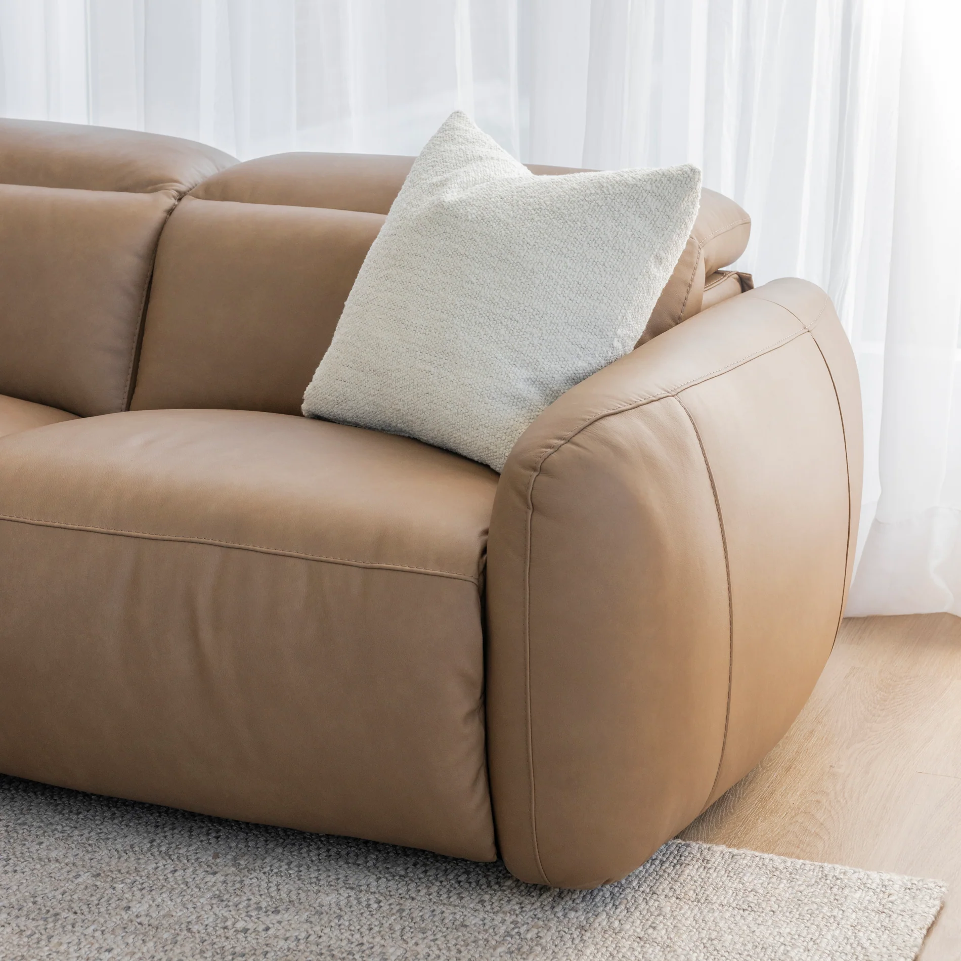 Sectionnel inclinable en cuir café - Austin - Image 12