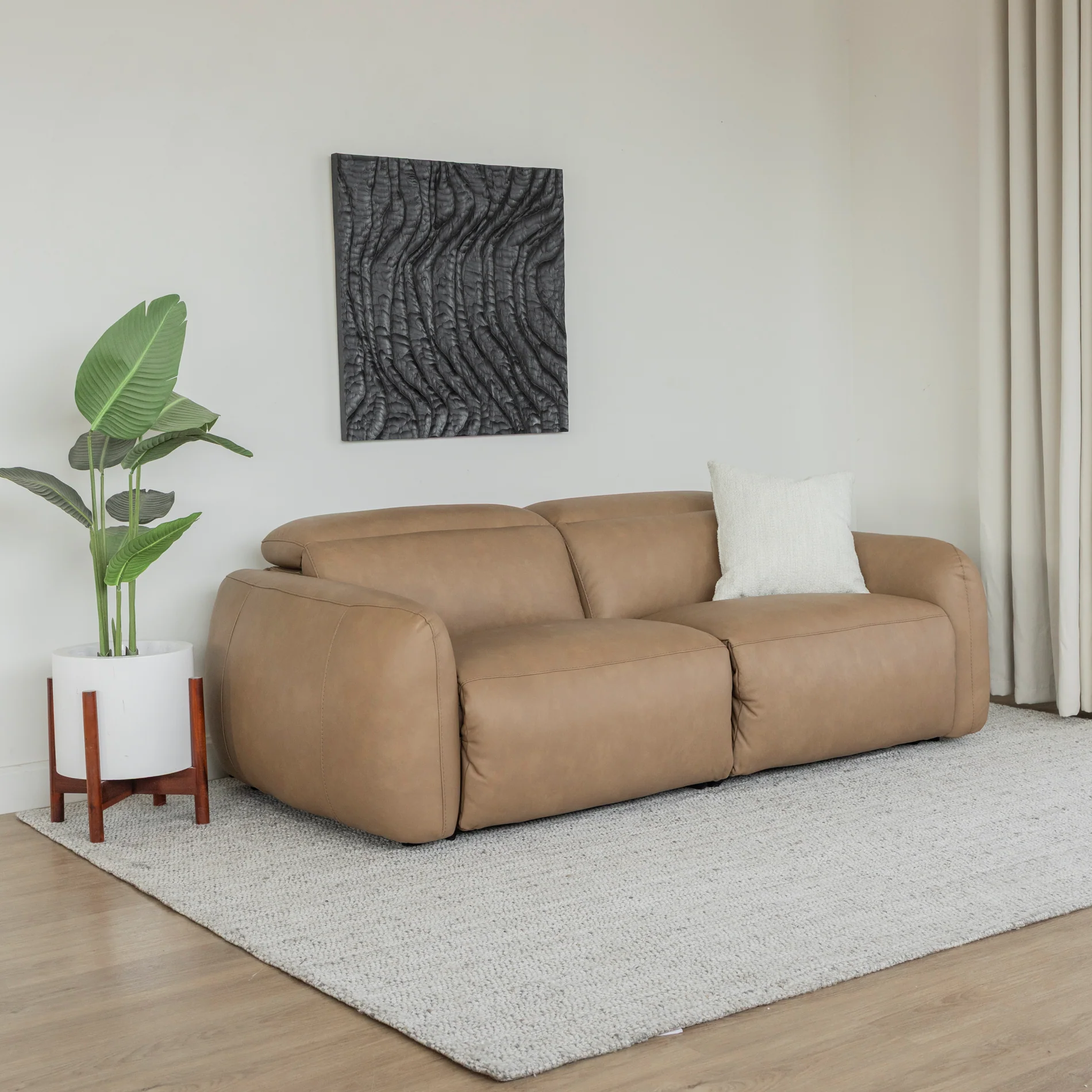 Sectionnel inclinable en cuir café - Austin - Image 20