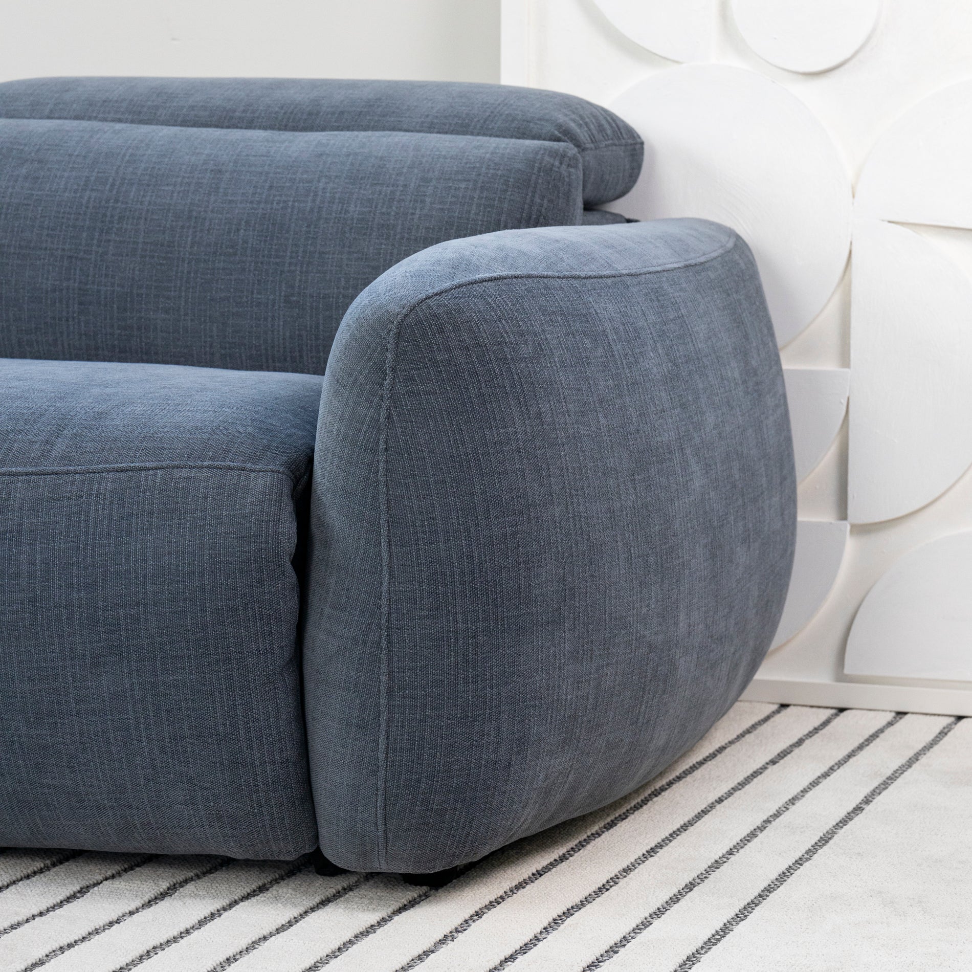 Sectionnel inclinable en tissu indigo - Austin - Image 3