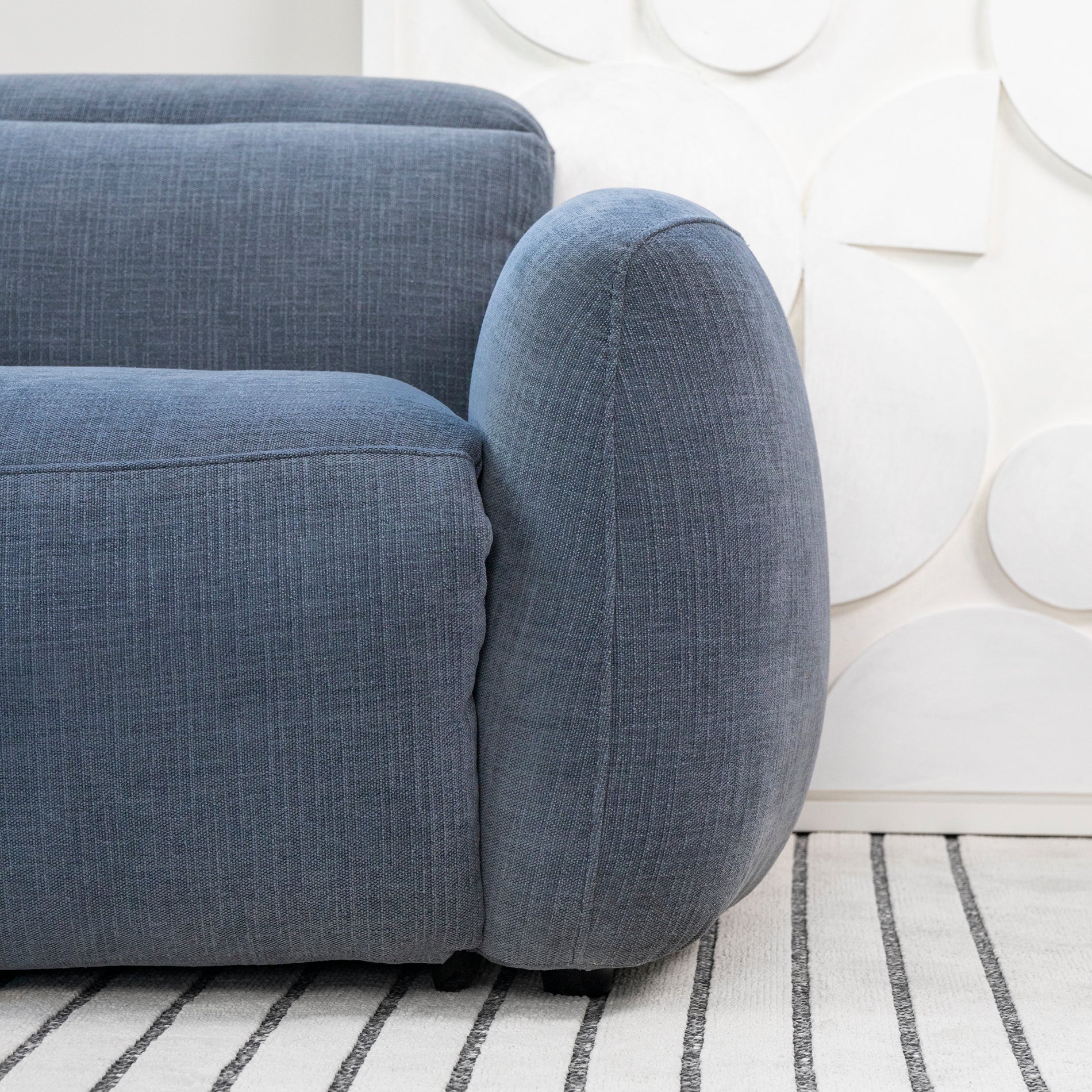 Sectionnel inclinable en tissu indigo - Austin - Image 4