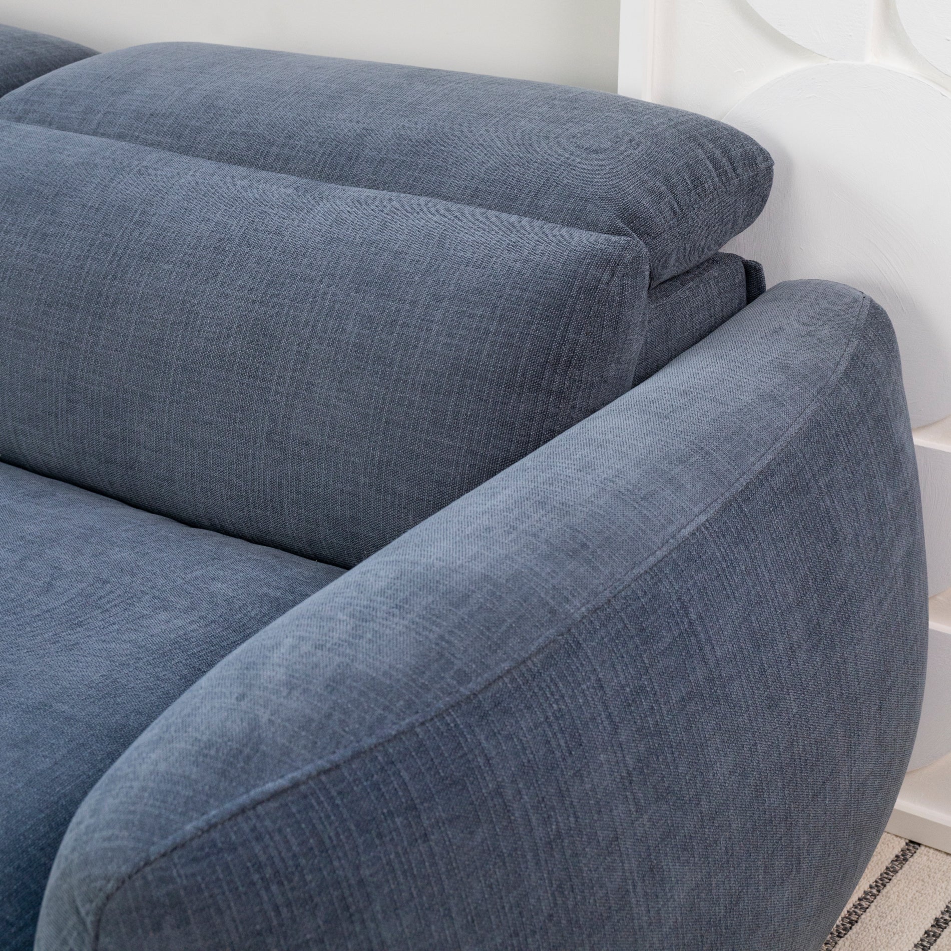 Sectionnel inclinable en tissu indigo - Austin - Image 6
