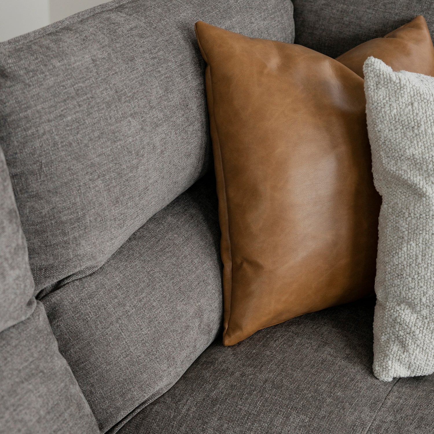 Modulaire en tissu gris fumée - Delano - Image 4