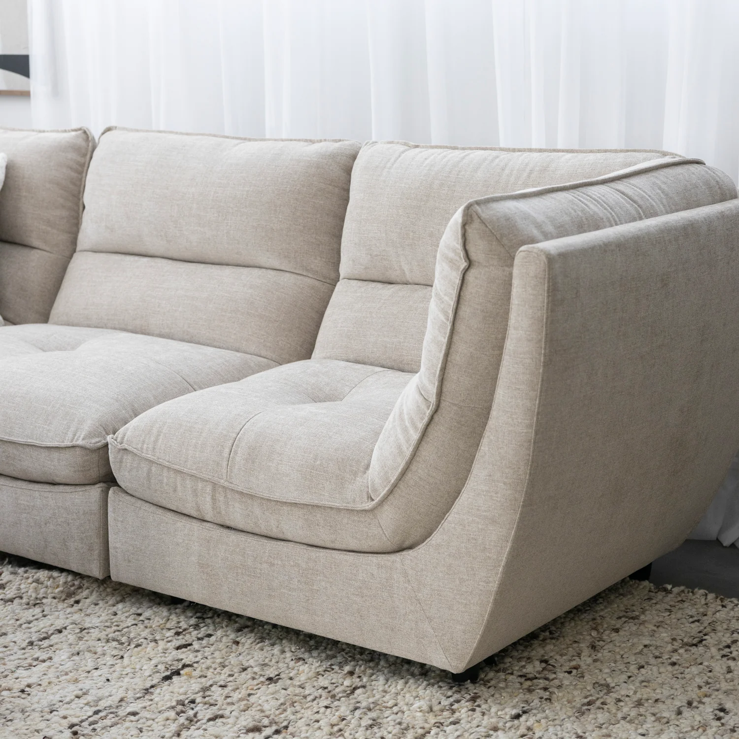 Modulaire en tissu biscotte - Delano - Image 8
