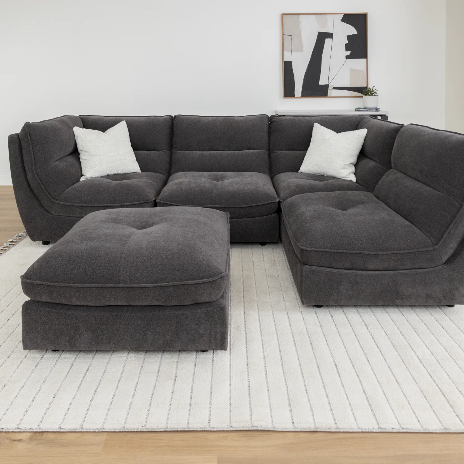 Modulaire en tissu charbon - Delano - Image 12