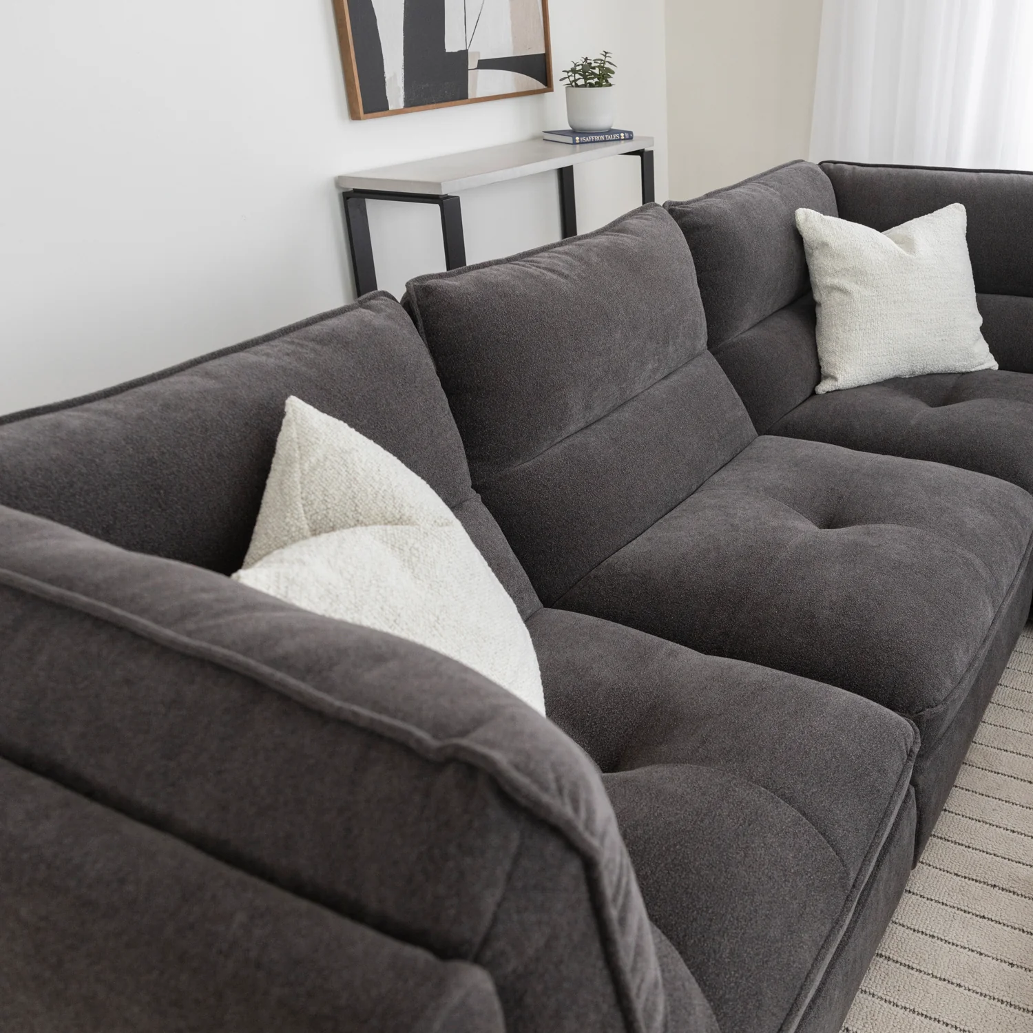 Modulaire en tissu charbon - Delano - Image 3