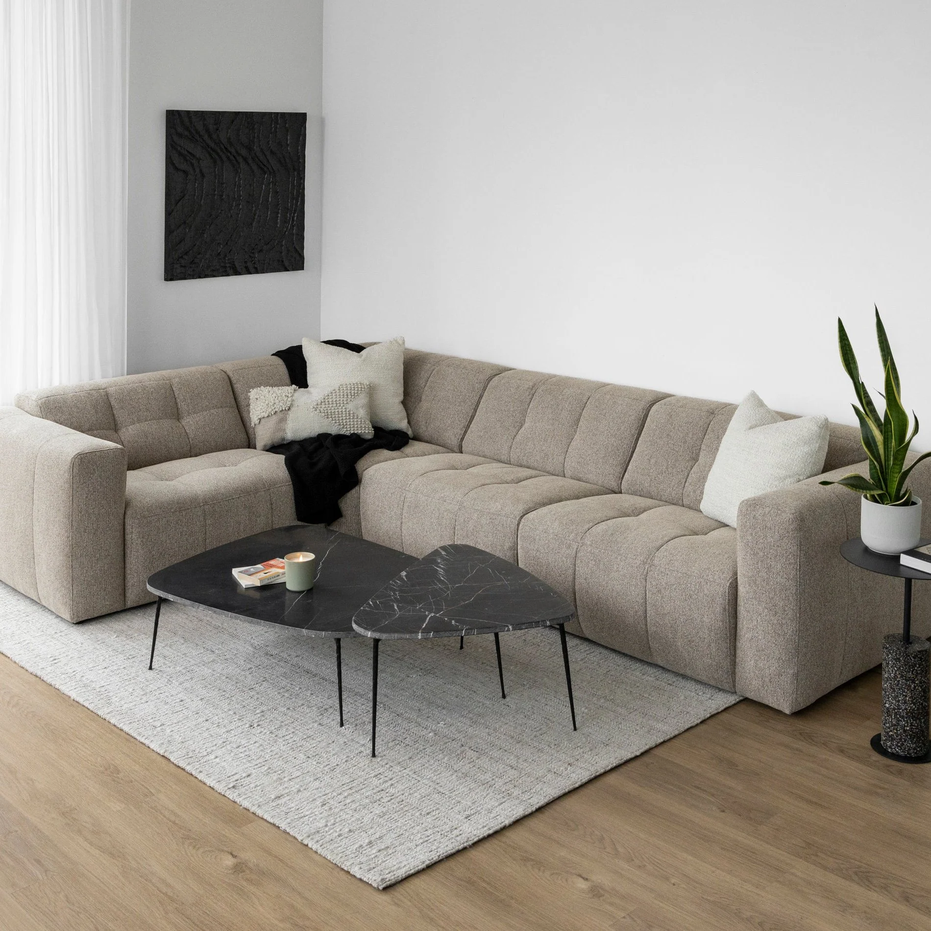 Modulaire en tissu sésame - Emma - Image 11