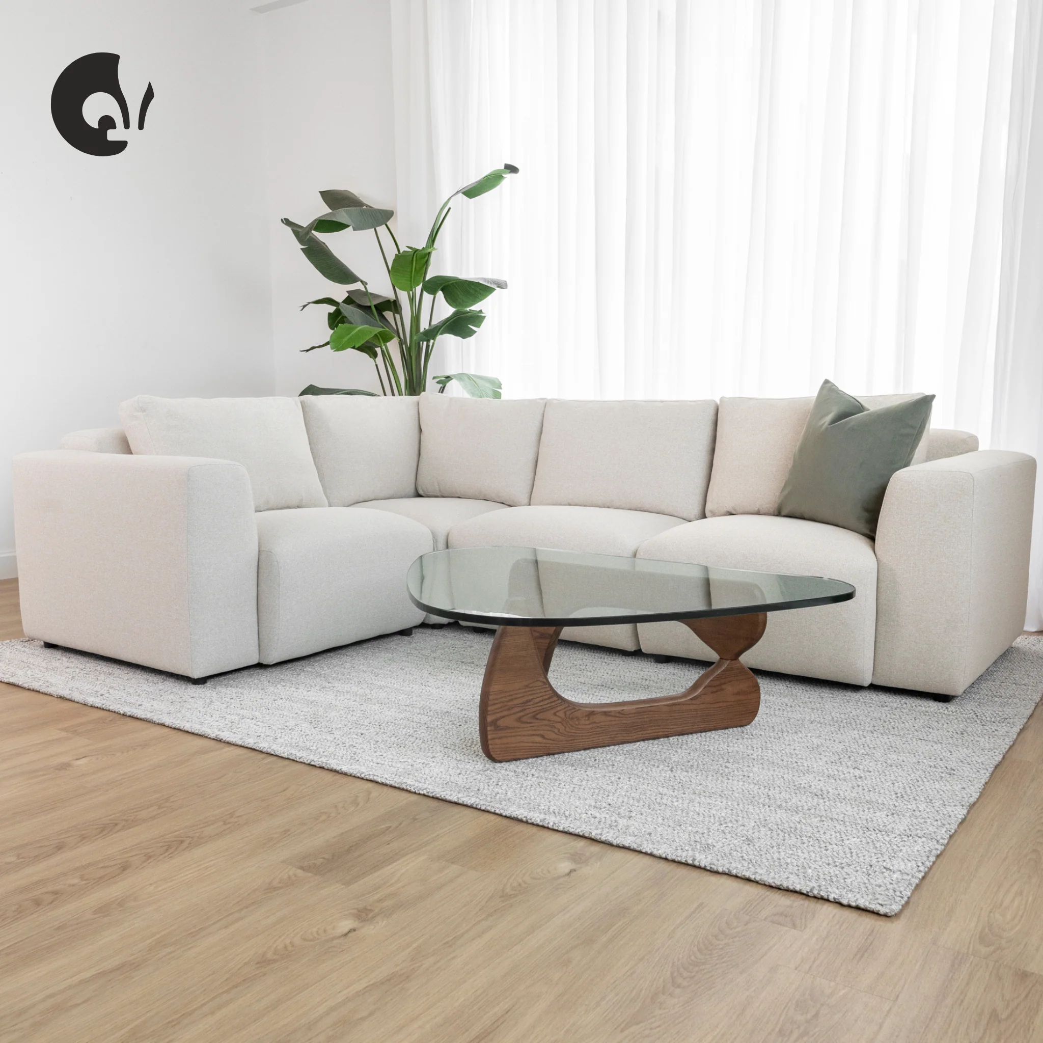 Modulaire en tissu graham - Henri