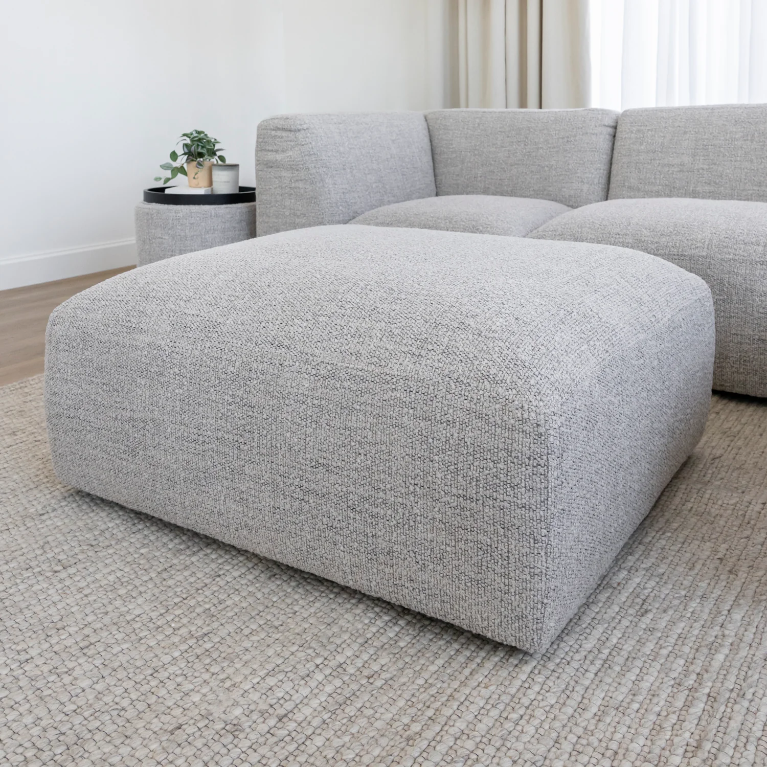 Modulaire en tissu bouclé gris - Maverick - Image 11