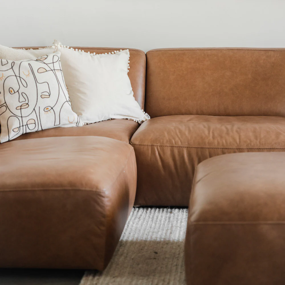 Modulaire en cuir cognac - Maverick - Image 12