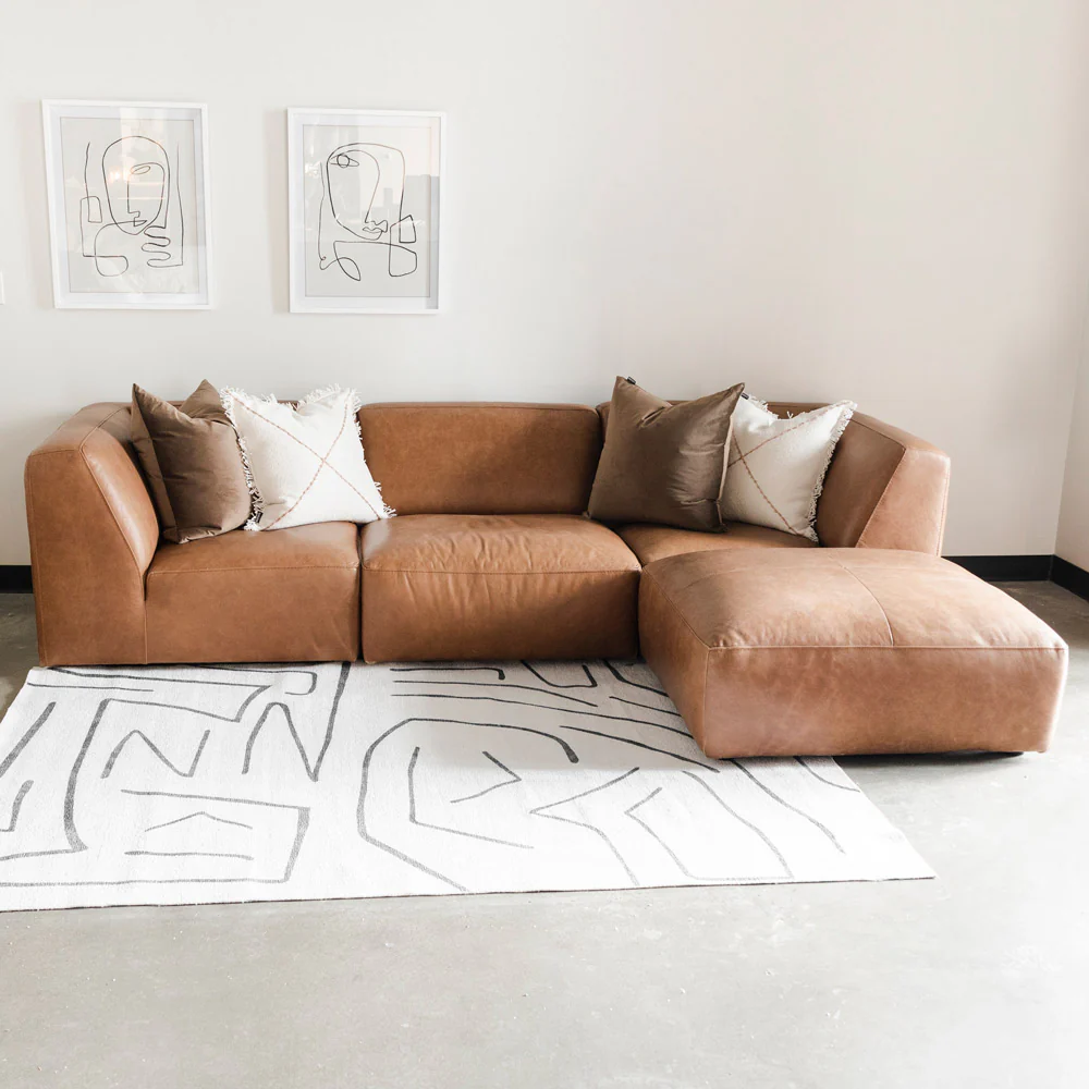 Modulaire en cuir cognac - Maverick - Image 18