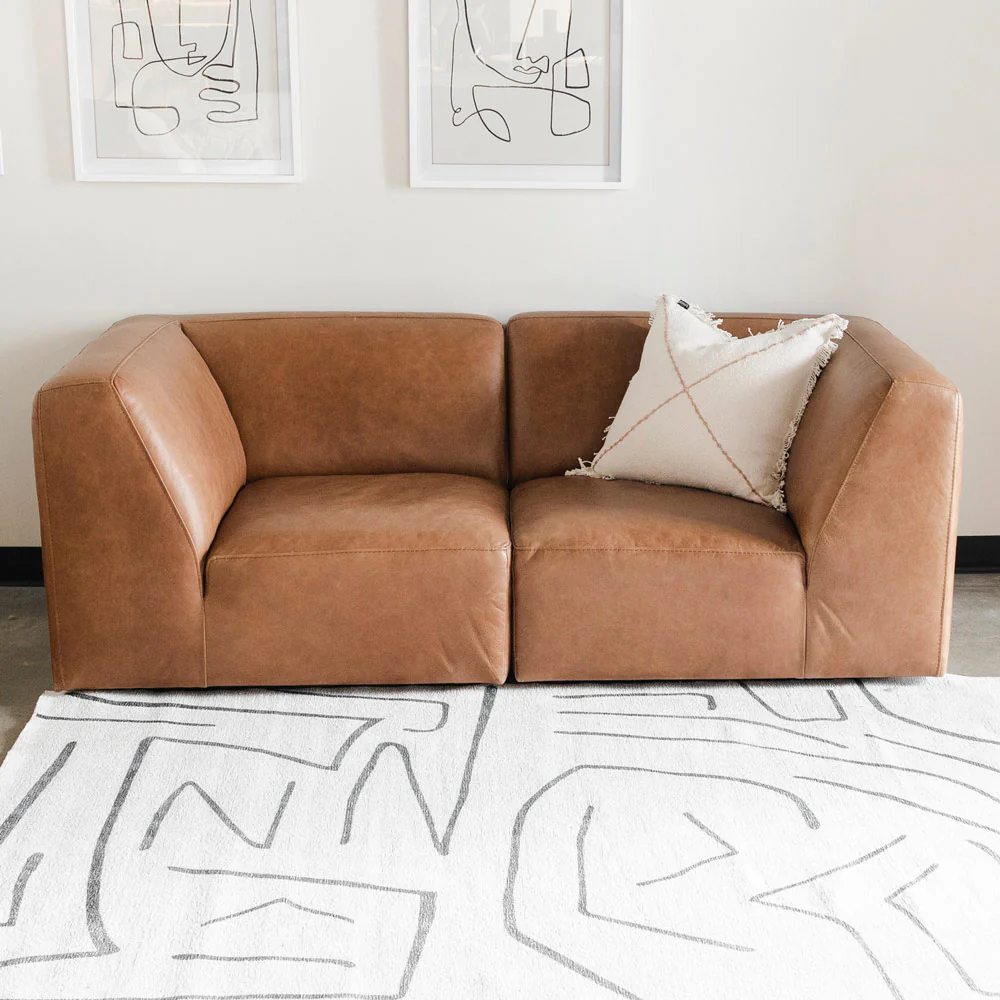Modulaire en cuir cognac - Maverick - Image 19