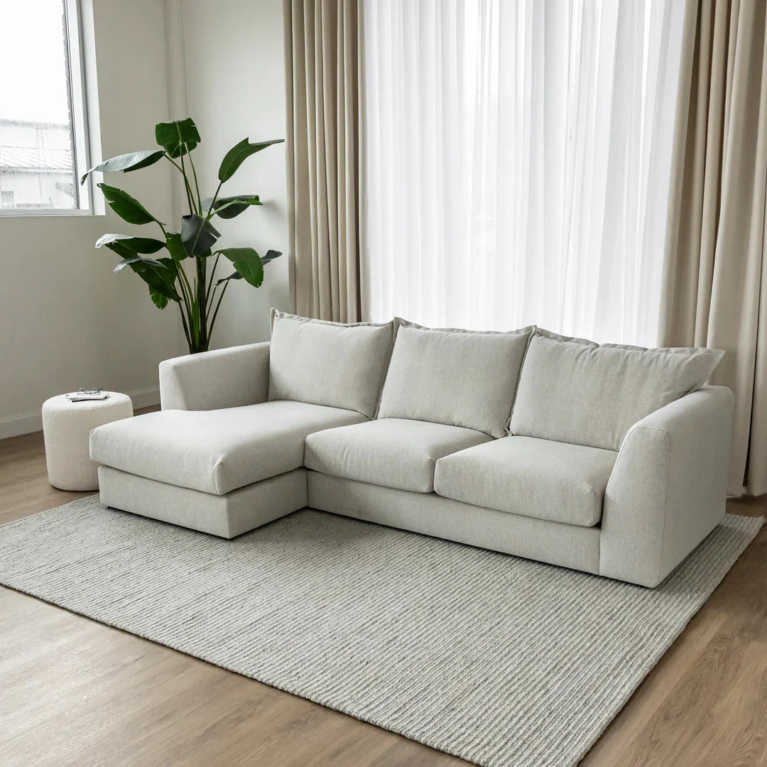 Modulaire en tissu greige pâle - Milan - Image 12