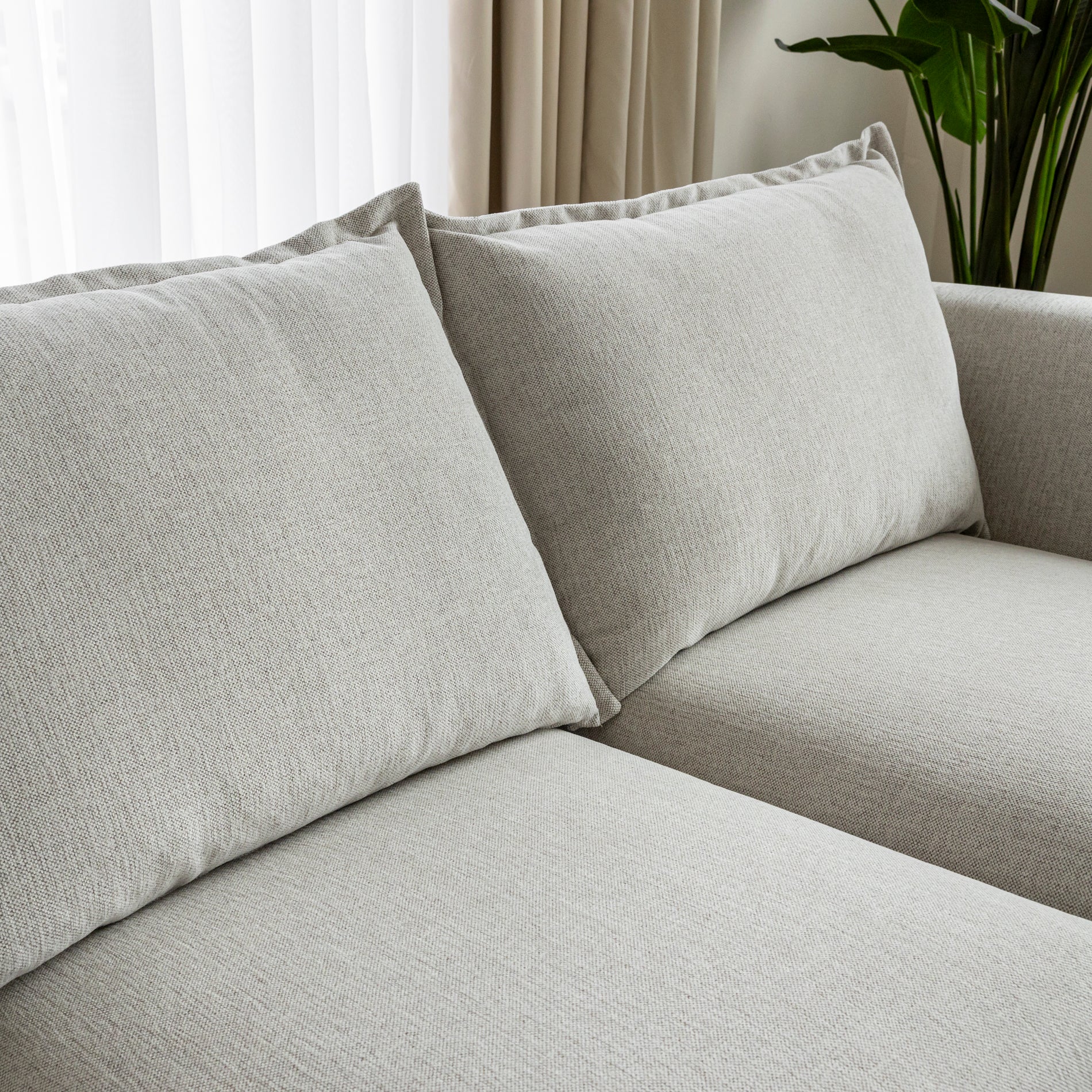 Modulaire en tissu greige pâle - Milan - Image 9