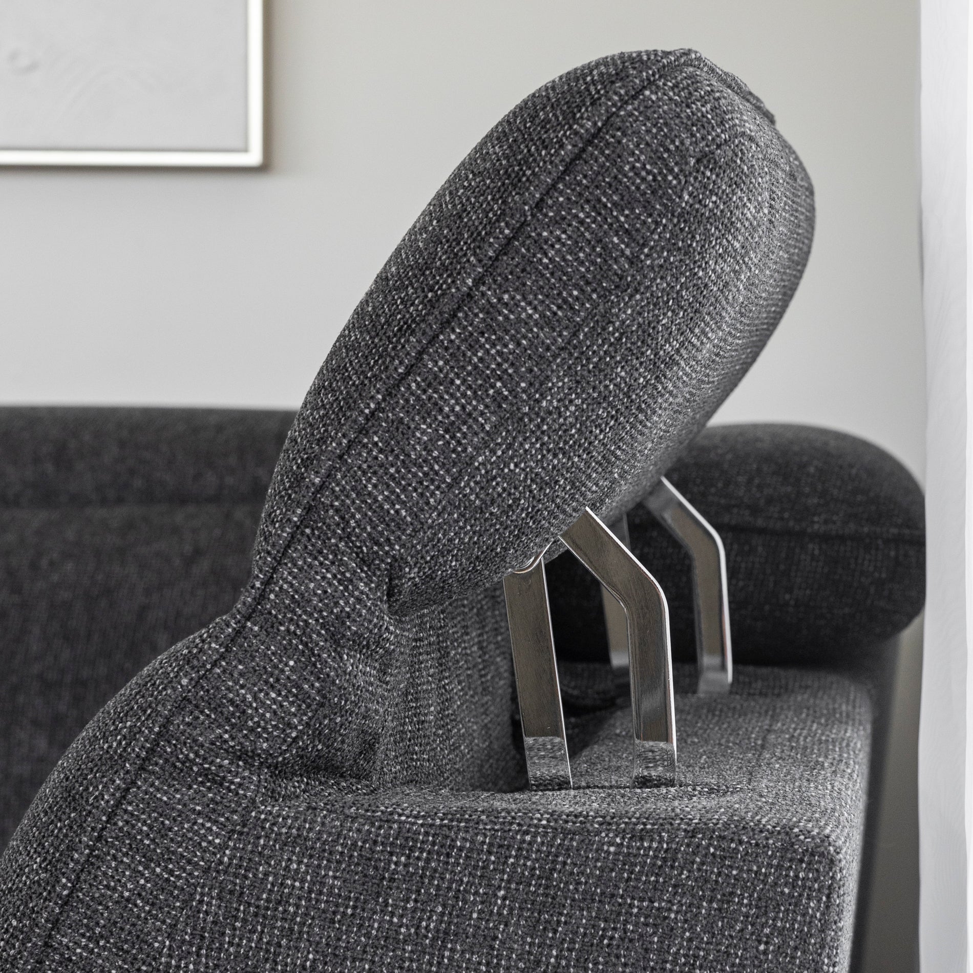 Sectionnel inclinable en tissu anthracite - Solano - Image 4