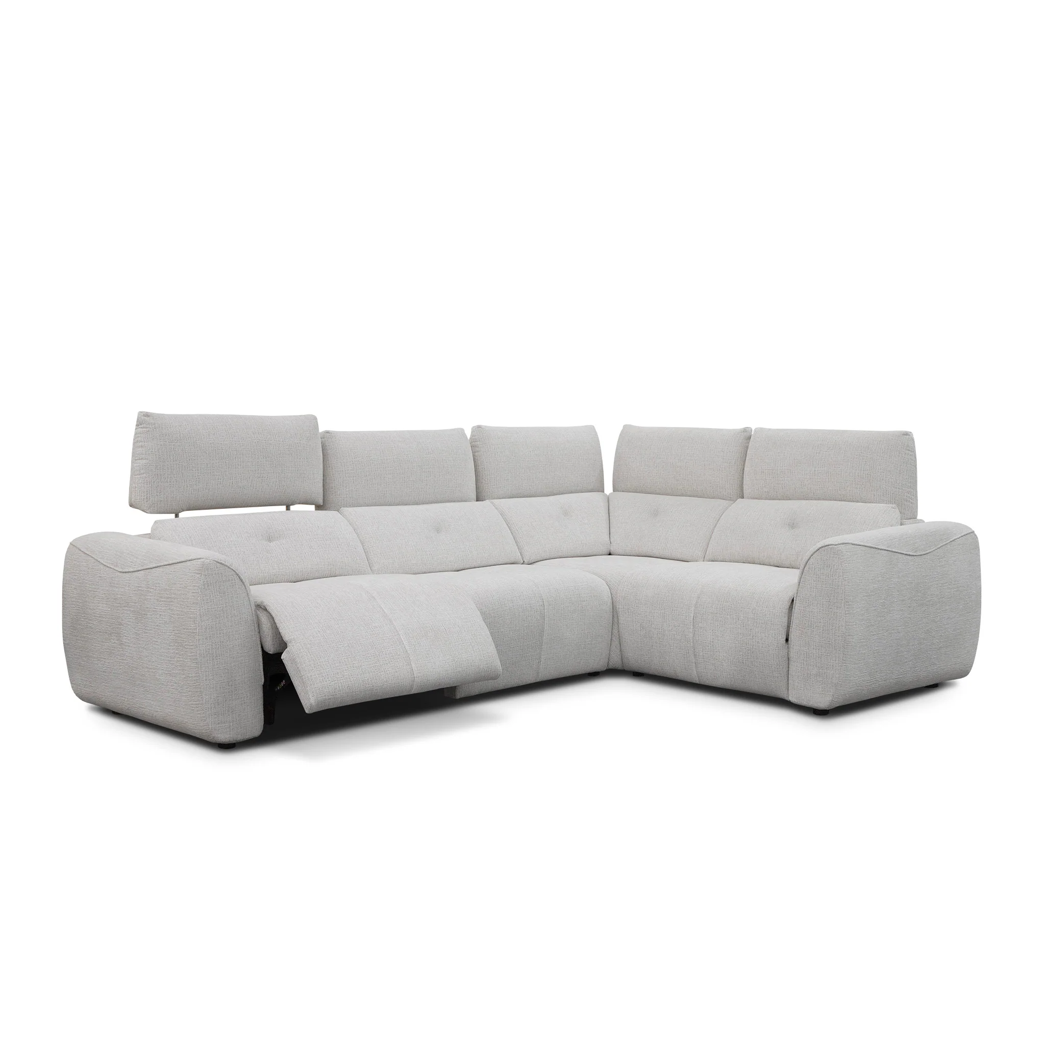 Sectionnel inclinable en tissu givré greige - Éléna - Image 18
