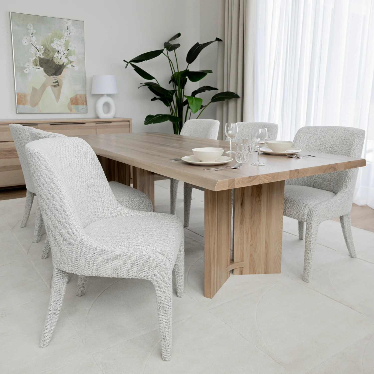 Table de cuisine en frêne houblon - Bellerose - Image 7
