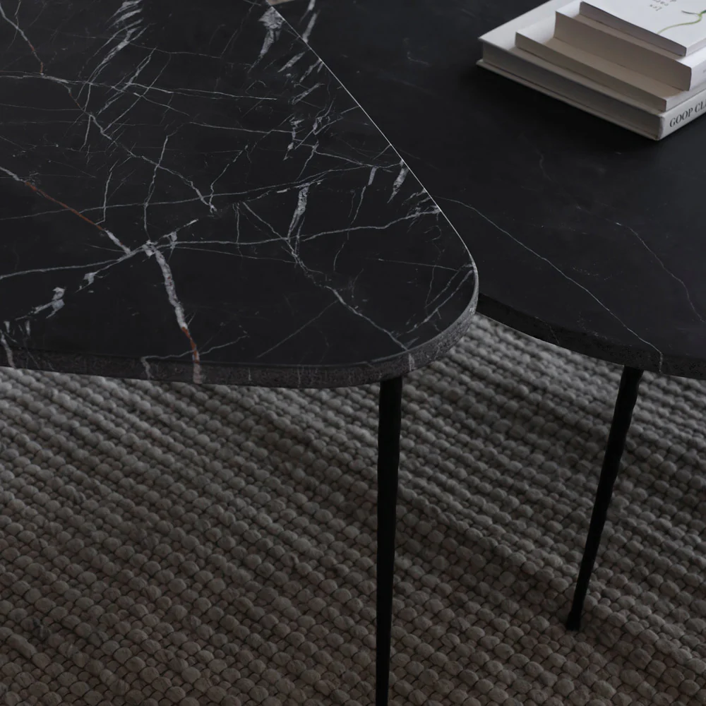 Table basse en marbre noir - Roxboro (petite) - Image 3